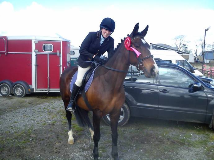 Erica & 'Britney' after winning the Intermediate Class & Masters Series Qualifier at the Inishowen RC Summer Show, May 2014